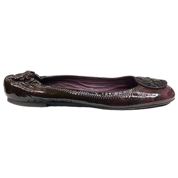 Tory Burch Women's Plum Reva Round Toe Slip On Ballet Flats Size US 7.5 - Picture 1 of 10